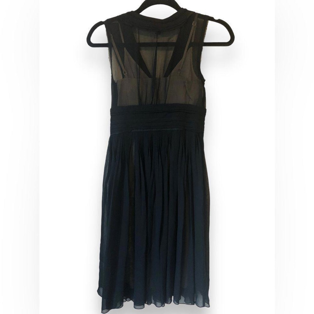 Banana Republic Black Sleeveless Silky Look Dress - Size 00P - Picture 2 of 6